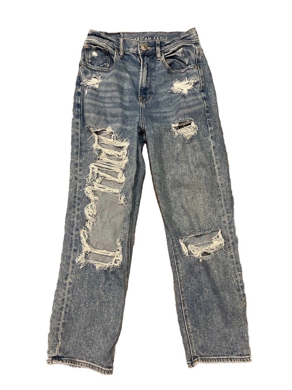 American Eagle Highest Rise 90s Boyfriend Distressed Jeans Women’s Size 2 Short